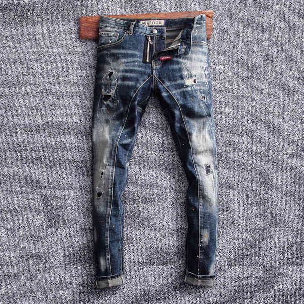 men's jeans street fashion hole men's jeans worn stitching elastic motorcycle pants hip hop slim fit men ol9q, Blue
men's jeans street fashion hole men's jeans worn stitching elastic motorcycle pants hip hop slim fit men ol9q, Blue