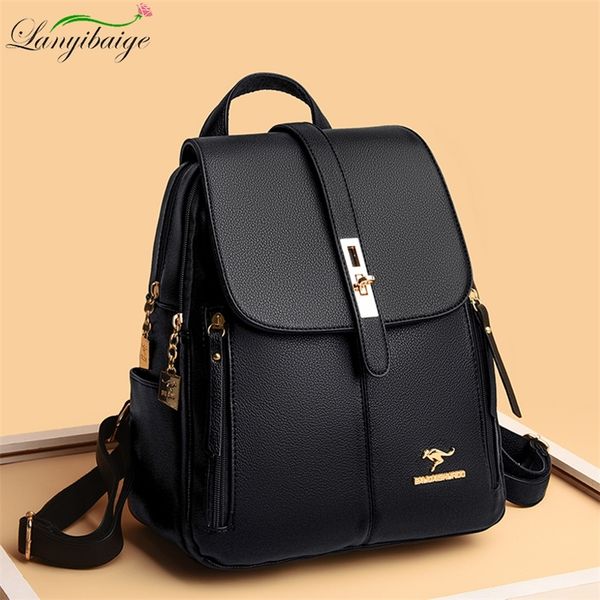 women large capacity backpack purses leather female vintage bag school bags travel bagpack ladies bookbag rucksack 220514
women large capacity backpack purses leather female vintage bag school bags travel bagpack ladies bookbag rucksack 220514