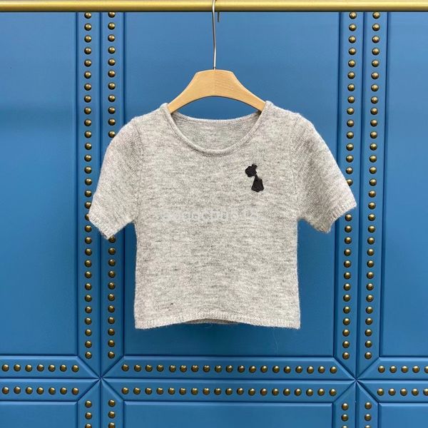 women's knits & tees 22 spring and summer ch cross metal decorative leather label yarn knitting short casual round neck sleeve women�, White
women's knits & tees 22 spring and summer ch cross metal decorative leather label yarn knitting short casual round neck sleeve women�, White
