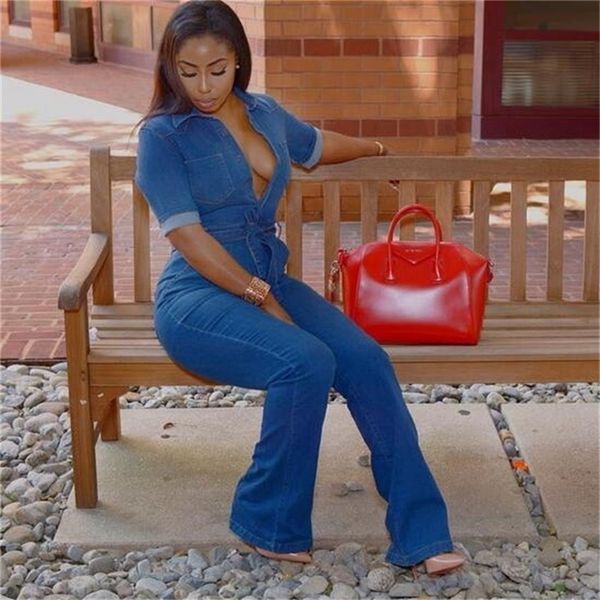 denim design women long jumpsuit summer notched denim jumpsuits solid blue night club rompers dc630 201007, Black;white
denim design women long jumpsuit summer notched denim jumpsuits solid blue night club rompers dc630 201007, Black;white