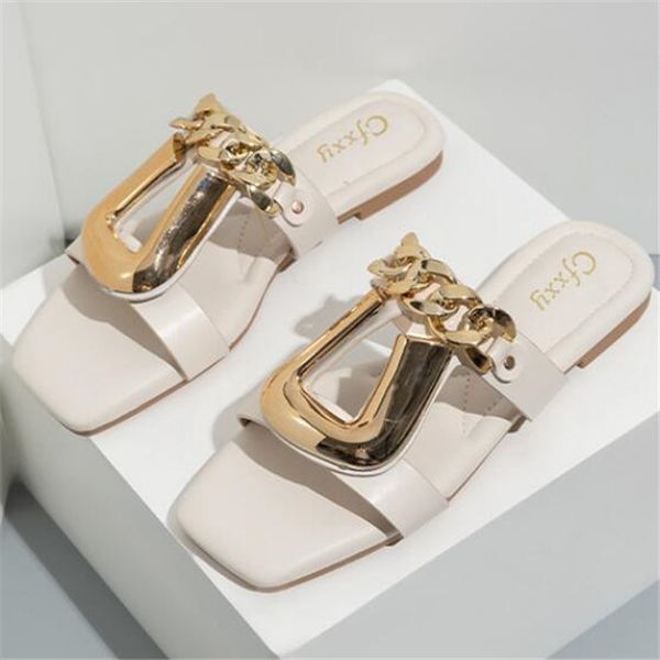 designs womens sandals personality chain u buckle fashion slippers square head female sandali beach slide summer flat heels women shoes, Black
designs womens sandals personality chain u buckle fashion slippers square head female sandali beach slide summer flat heels women shoes, Black