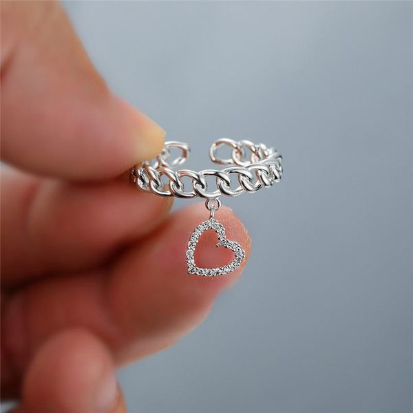 wedding rings minimalist female white crystal open ring charm silver color for women cute hollow heart pendant engagement, Slivery;golden
wedding rings minimalist female white crystal open ring charm silver color for women cute hollow heart pendant engagement, Slivery;golden