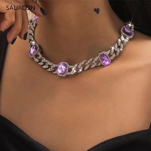 chains salircon kpop miami cuban chunky choker necklace for women geometric luxury crystal thick chain statement jewelry gift, Silver
chains salircon kpop miami cuban chunky choker necklace for women geometric luxury crystal thick chain statement jewelry gift, Silver