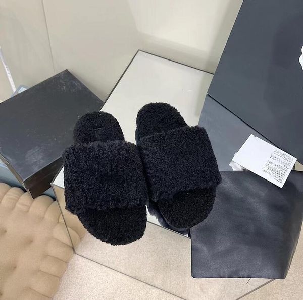 solid color women slippers winter luxury wool sandal fur fluffy designer indoor warm sandals comfortable fuzzy girl flip flop scuffs slipper, Black
solid color women slippers winter luxury wool sandal fur fluffy designer indoor warm sandals comfortable fuzzy girl flip flop scuffs slipper, Black