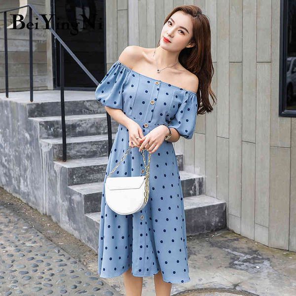elegant vintage french women dress polka dot printed korean slash neck short sleeve dresses lady summer vestidos party 210427, Black;gray
elegant vintage french women dress polka dot printed korean slash neck short sleeve dresses lady summer vestidos party 210427, Black;gray