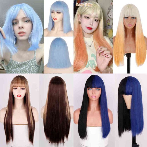 long straight wine red wig with bang synthetic wigs for women heat resistant natural hair daily halloween cosplay party 220622, Black
long straight wine red wig with bang synthetic wigs for women heat resistant natural hair daily halloween cosplay party 220622, Black