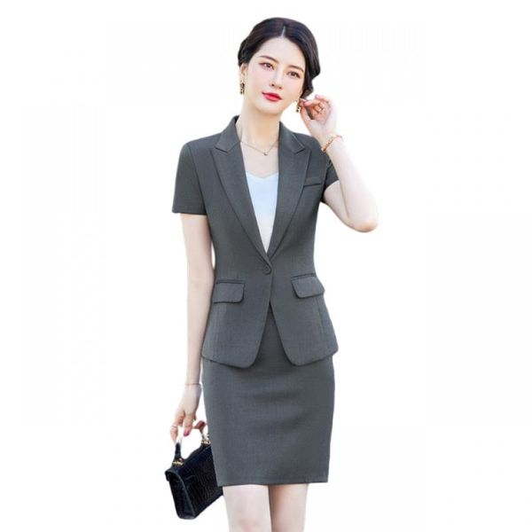 two piece dress 2022summer short sleeve business suit women'solformal wear workwear temperament office suits fashion casual women', White
two piece dress 2022summer short sleeve business suit women'solformal wear workwear temperament office suits fashion casual women', White