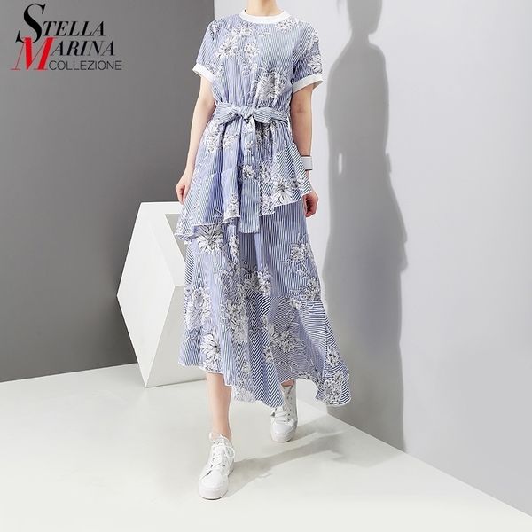 new pin up design summer women blue striped tunic dress with belt short sleeve floral print girls cute wear sun dress 3423 y200103, White;black
new pin up design summer women blue striped tunic dress with belt short sleeve floral print girls cute wear sun dress 3423 y200103, White;black