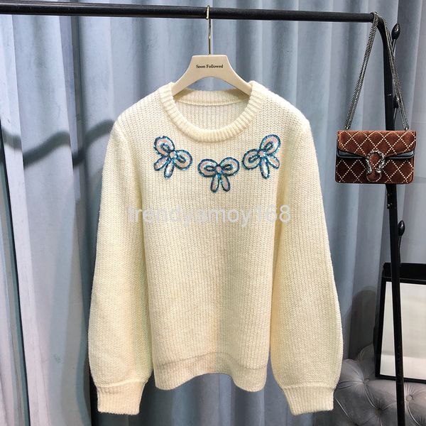 women's knits & tees spring festival special super comfortable bow sequin sweater women's girl sense aging mohair, White
women's knits & tees spring festival special super comfortable bow sequin sweater women's girl sense aging mohair, White