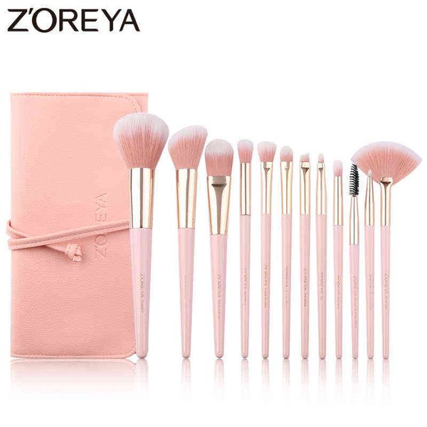 makeup tools zoreya brand 12pcs pink soft synthetic cruelty brushes powder foundation blending lip concealer eye shadow brush set220422
makeup tools zoreya brand 12pcs pink soft synthetic cruelty brushes powder foundation blending lip concealer eye shadow brush set220422