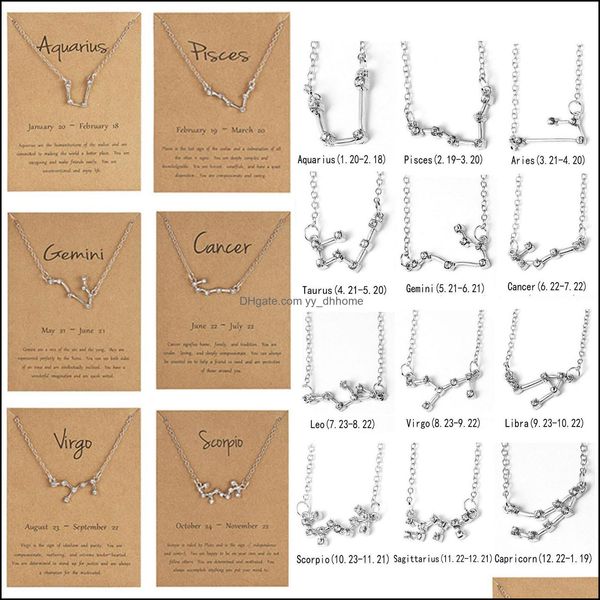 pendant necklaces pendants jewelry crystal constellation necklace simple star sign short chain choker for women drop delivery 2021 dpo8a, Silver
pendant necklaces pendants jewelry crystal constellation necklace simple star sign short chain choker for women drop delivery 2021 dpo8a, Silver