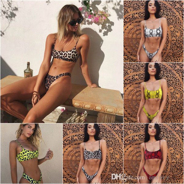 2022 summer women's split swimsuit leopard print bikini beachwear swimwears, White;black
2022 summer women's split swimsuit leopard print bikini beachwear swimwears, White;black