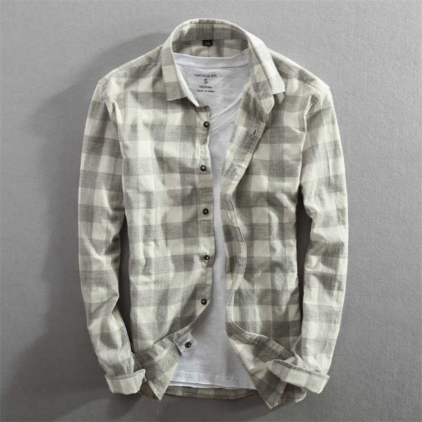 c806 spring and autumn vintage china style classic plaid cotton long sleeve blue shirt male casual slim fit shirt import clothes 210701, White;black
c806 spring and autumn vintage china style classic plaid cotton long sleeve blue shirt male casual slim fit shirt import clothes 210701, White;black