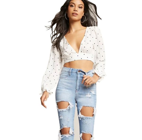 jeans womens destroyed ripped distressed skinny hole pants women aa, Blue
