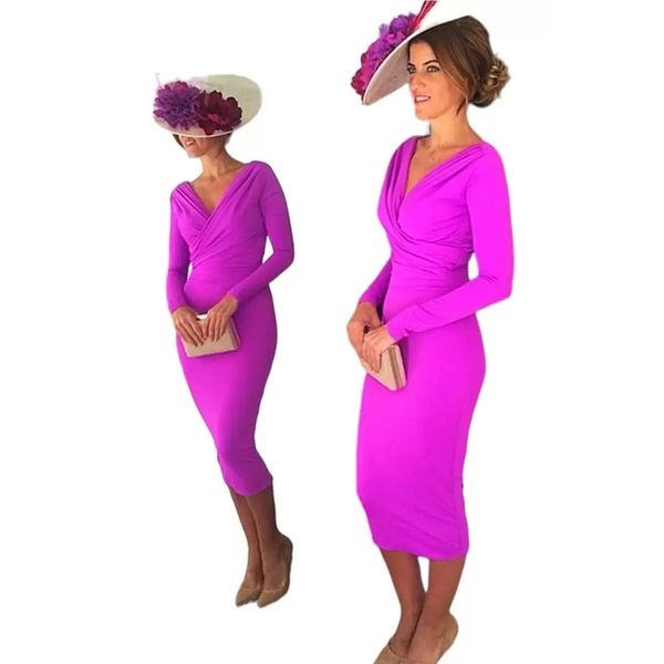fuchsia pink monther of the bride dresses with long sleeve tea-length mother occasion prom party gown vestido de madrinha, Black;red
fuchsia pink monther of the bride dresses with long sleeve tea-length mother occasion prom party gown vestido de madrinha, Black;red