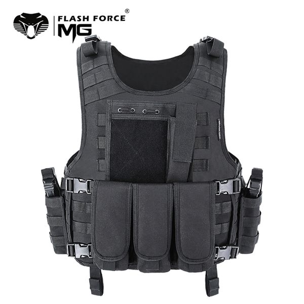 men's vests mgflashforce molle airsoft vest tactical vest plate swat fis 220823, Black;white 
men's vests mgflashforce molle airsoft vest tactical vest plate swat fis 220823, Black;white