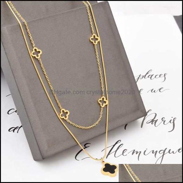 pendant necklaces pendants jewelry double layered clover necklace 18k gold stainless steel for w dhkcr, Silver
pendant necklaces pendants jewelry double layered clover necklace 18k gold stainless steel for w dhkcr, Silver