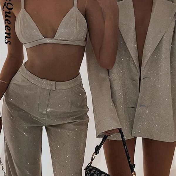 glitter sleeveless crop bra pants set women summer high waist pants set bodycon straight trouser suits 220712, White
glitter sleeveless crop bra pants set women summer high waist pants set bodycon straight trouser suits 220712, White