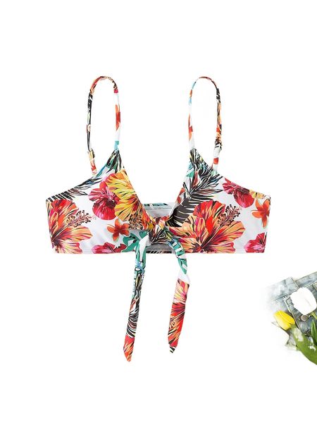 tropical print knot front bikini 95ji#, White;black
tropical print knot front bikini 95ji#, White;black