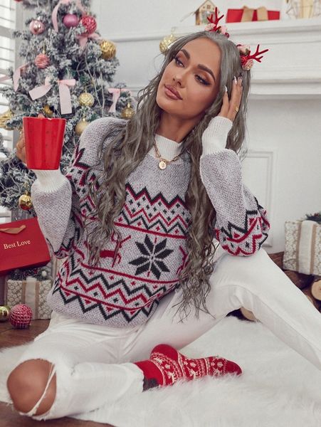 wave & christmas pattern colorblock raglan sleeve sweater n8yx#, White;black
wave & christmas pattern colorblock raglan sleeve sweater n8yx#, White;black