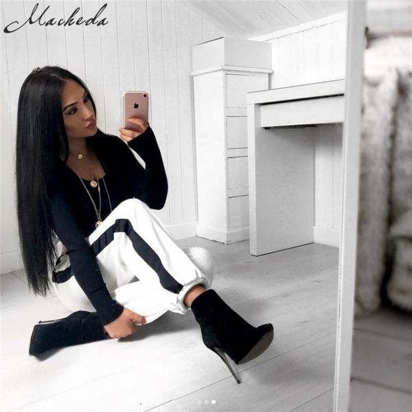 macheda casual pants autumn women elastic waist bandage side black bars white pants high waist casual leggings 3 sizes y200418, Black;white
macheda casual pants autumn women elastic waist bandage side black bars white pants high waist casual leggings 3 sizes y200418, Black;white