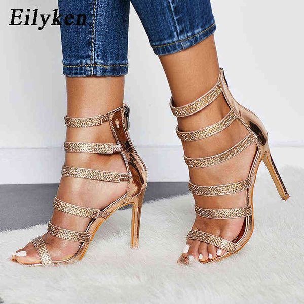 sandals eilyken fashion design bling rhinestone open toed stiletto shoes womens zip cover heel nightclub pumps champagne 220317, Black
sandals eilyken fashion design bling rhinestone open toed stiletto shoes womens zip cover heel nightclub pumps champagne 220317, Black