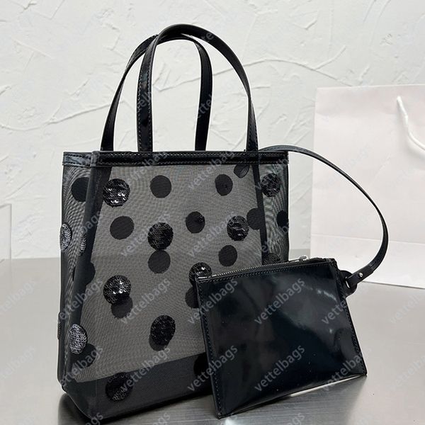 2 pcs set designer tote bag summer black handbag fashion shoulder bags transparent shopping purse round sequins perspective pack handbags wa
2 pcs set designer tote bag summer black handbag fashion shoulder bags transparent shopping purse round sequins perspective pack handbags wa