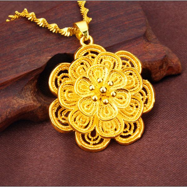 women pendant chain filigree flower shaped 18k yellow gold filled trendy beautiful women girls jewelry gift, Silver
women pendant chain filigree flower shaped 18k yellow gold filled trendy beautiful women girls jewelry gift, Silver