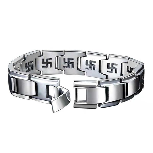 link chain men's female sterling silver transfer beads six-character mantra retro handmade creative passepartout prayer wheellink, Black
link chain men's female sterling silver transfer beads six-character mantra retro handmade creative passepartout prayer wheellink, Black
