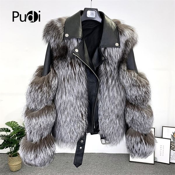 pudi women real fur coat jacket ins female genuine fur parka coats ct952 201214, Black
pudi women real fur coat jacket ins female genuine fur parka coats ct952 201214, Black
