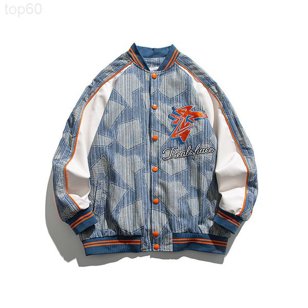 men's jackets designer atn men's clothing | 2022 spring creative embroidery color matching denim baseball suit college style coupl, Black;brown
men's jackets designer atn men's clothing | 2022 spring creative embroidery color matching denim baseball suit college style coupl, Black;brown