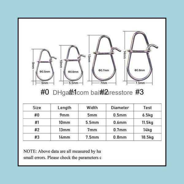 fishing accessories sports outdoors 100pcs stainless steel gourd snap safety fast clip lock pin strong pl anti-corrosion lure rigs connect
fishing accessories sports outdoors 100pcs stainless steel gourd snap safety fast clip lock pin strong pl anti-corrosion lure rigs connect