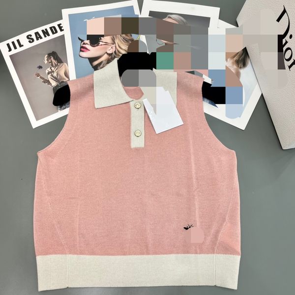 712 l 2022 runway summer brand same style sweater striped lapel neck short sleeve pink women's sweaters yuanye, White;black
712 l 2022 runway summer brand same style sweater striped lapel neck short sleeve pink women's sweaters yuanye, White;black