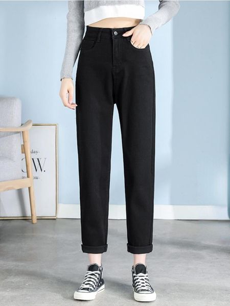 spring autumn jeans capris womens straight trousers casual white elastic pants harem overalls women high waisted, Black;white
spring autumn jeans capris womens straight trousers casual white elastic pants harem overalls women high waisted, Black;white