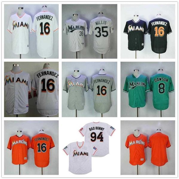retro vintage baseball jerseys 8 andre dawson 16 jose fernandez 35 dontrelle willis 94 bad bunny with puerto rican flag retire marlins, Black
retro vintage baseball jerseys 8 andre dawson 16 jose fernandez 35 dontrelle willis 94 bad bunny with puerto rican flag retire marlins, Black