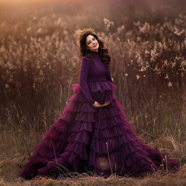 purple long sleeve prom dresses for women 2022 party gowns tiered ruffles pshooting dress maternity robes, Black
purple long sleeve prom dresses for women 2022 party gowns tiered ruffles pshooting dress maternity robes, Black
