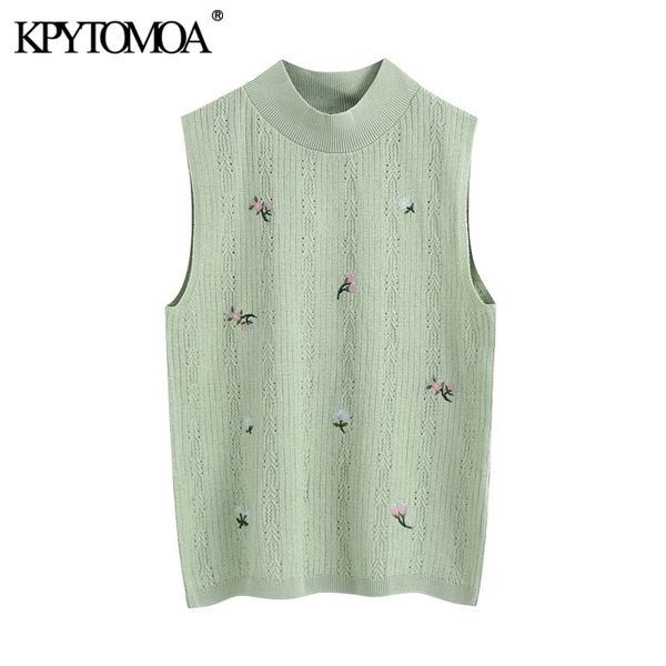kpytomoa women fashion floral embroidery cropped knitted vest sweater vintage o neck long sleeve female waistcoat chic y201128, Black;white
kpytomoa women fashion floral embroidery cropped knitted vest sweater vintage o neck long sleeve female waistcoat chic y201128, Black;white
