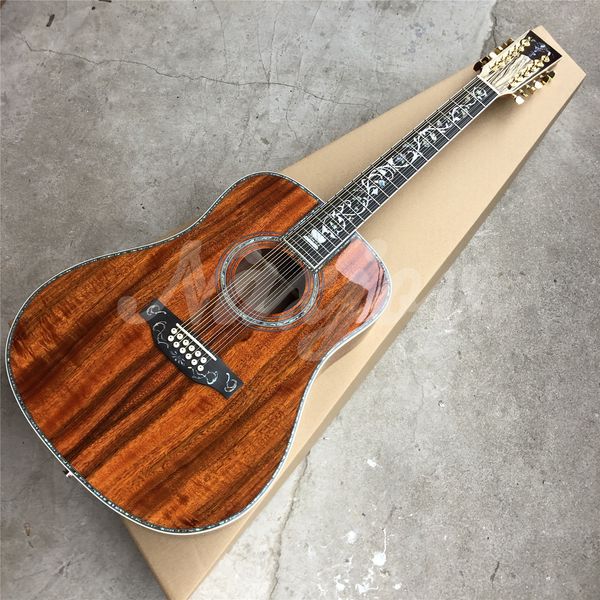 12 strings all koa wood d type acoustic guitar,41 inches real abalone inlay ebony fingerboard solid koala guitarra
12 strings all koa wood d type acoustic guitar,41 inches real abalone inlay ebony fingerboard solid koala guitarra