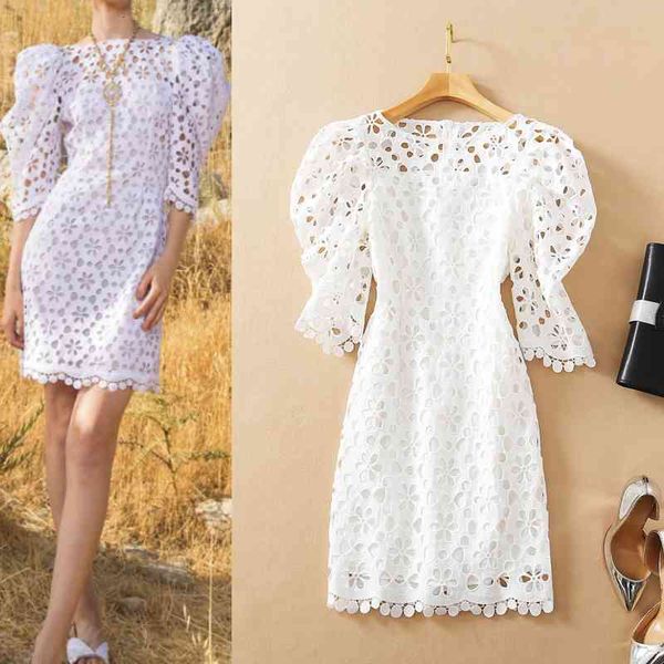 casual dresses early spring women's hollow out water-soluble flower slim fitting bubble sleeve white dress women, Black;gray
casual dresses early spring women's hollow out water-soluble flower slim fitting bubble sleeve white dress women, Black;gray