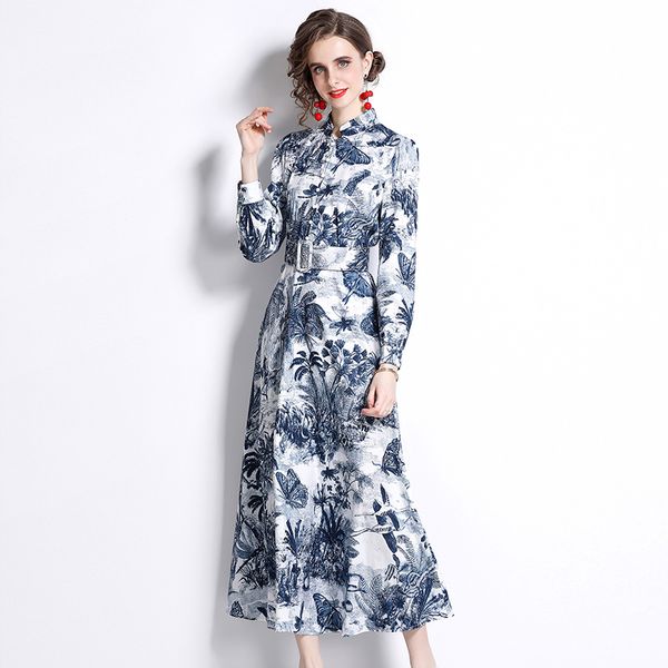 2022 mock neck vintage print shirt dress long sleeve woman designer holiday party high waist casual boho dresses spring autumn runway vacati, Black;gray
2022 mock neck vintage print shirt dress long sleeve woman designer holiday party high waist casual boho dresses spring autumn runway vacati, Black;gray