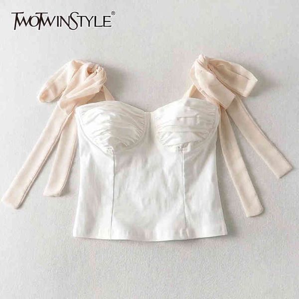 slim white vest for women square collar sleeveless lace up bowknot tank female fashion clothing 210423
slim white vest for women square collar sleeveless lace up bowknot tank female fashion clothing 210423