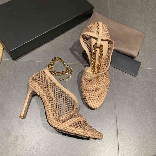 sandals breathable mesh high heels women's sense chain thin ultra personalized sandals fashion, Black
sandals breathable mesh high heels women's sense chain thin ultra personalized sandals fashion, Black