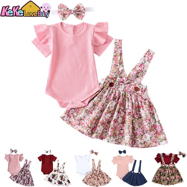 3pcs baby girl clothes set summer born infant solid color romper ruffle floral dress overalls outfit for toddler clothing 220315, White
3pcs baby girl clothes set summer born infant solid color romper ruffle floral dress overalls outfit for toddler clothing 220315, White
