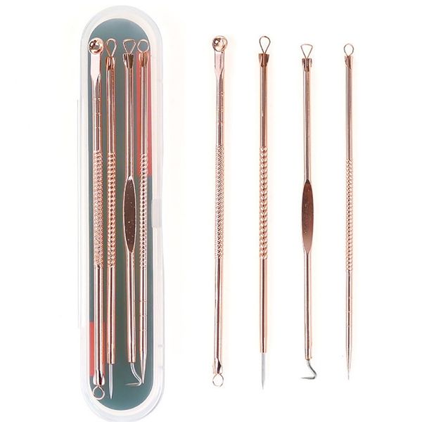 rose gold 4pcsset blackhead comedone acne pimple belmish extractor vacuum blackhead remover tool spoon for face skin care tool 220624
rose gold 4pcsset blackhead comedone acne pimple belmish extractor vacuum blackhead remover tool spoon for face skin care tool 220624