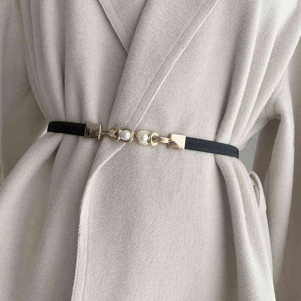pearl pair buckle waist belt women's fine elastic belts black white pearl double buckle belt gold buckle female belts waistbands y22041, Black;brown
pearl pair buckle waist belt women's fine elastic belts black white pearl double buckle belt gold buckle female belts waistbands y22041, Black;brown