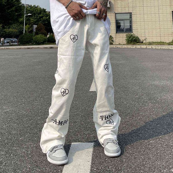 retro hip hop love embroidery spliced casual mens denim trousers straight streetwear pockets loose harajuku jeans pants t220803, Blue
retro hip hop love embroidery spliced casual mens denim trousers straight streetwear pockets loose harajuku jeans pants t220803, Blue