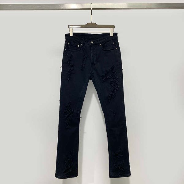 men's jeans ro new rick multi thread drk hand worn erosive edge details cotton elastic slim black jeans men, Blue
men's jeans ro new rick multi thread drk hand worn erosive edge details cotton elastic slim black jeans men, Blue