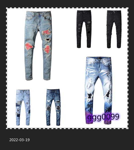 new men designers jeans pocket mens pants quality a distressed ripped hole teenagers streetwear style clothing pants, Blue
new men designers jeans pocket mens pants quality a distressed ripped hole teenagers streetwear style clothing pants, Blue