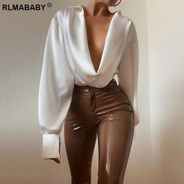 elegant v neck long sleeve women bodysuit slim night club party office lady satin rompers bodycon bodysuit jumpsuit, Black;white
elegant v neck long sleeve women bodysuit slim night club party office lady satin rompers bodycon bodysuit jumpsuit, Black;white