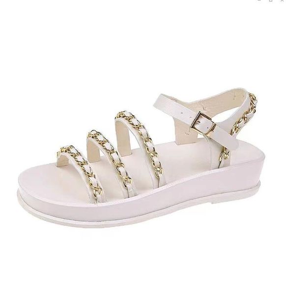 women sandals original sweet retro luxury design flat metal chain soft muffin bottom fashion brand celebrity street summer girl student beac, Black
women sandals original sweet retro luxury design flat metal chain soft muffin bottom fashion brand celebrity street summer girl student beac, Black